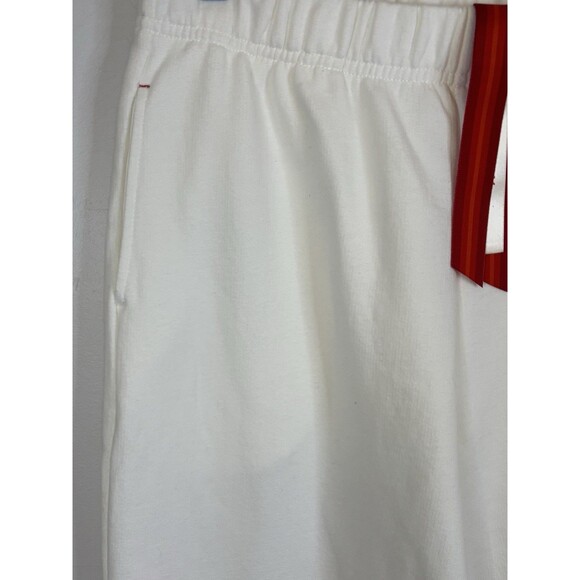 LEFT ON FRIDAY Sports & Rec White Jogger Sweatpants Women Large Cotton Lounge - Picture 7 of 12
